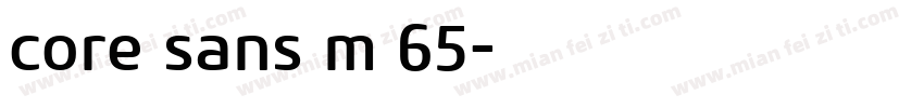 core sans m 65字体转换